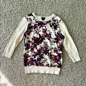 Ann Taylor Factory Women’s Small Floral Sweater